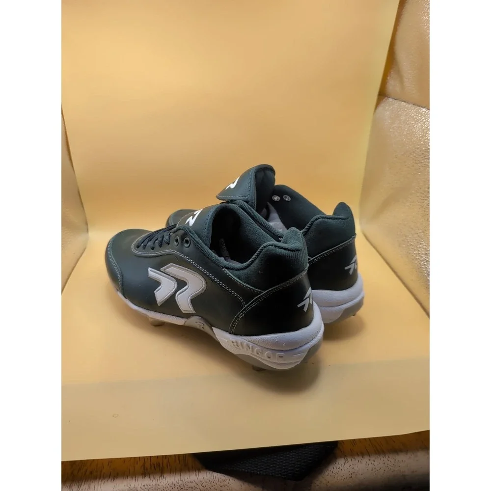 Dark Green Ringor Dynasty II Spike Women's Softball Cleats‎ All-Leather. 8.5